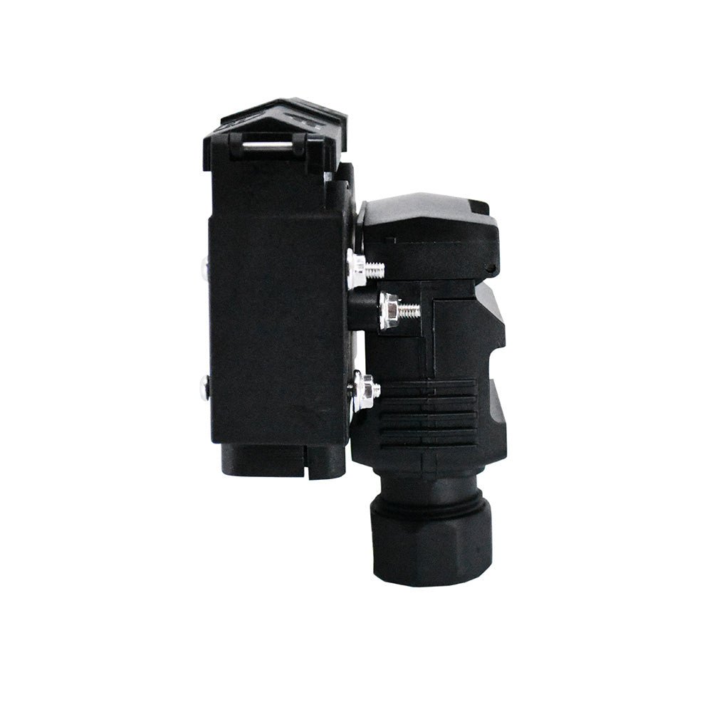 50A Anderson Style Dual Connector Cover with Mounted 12-Pin Flat Socket + Quick Screw LED Connectors