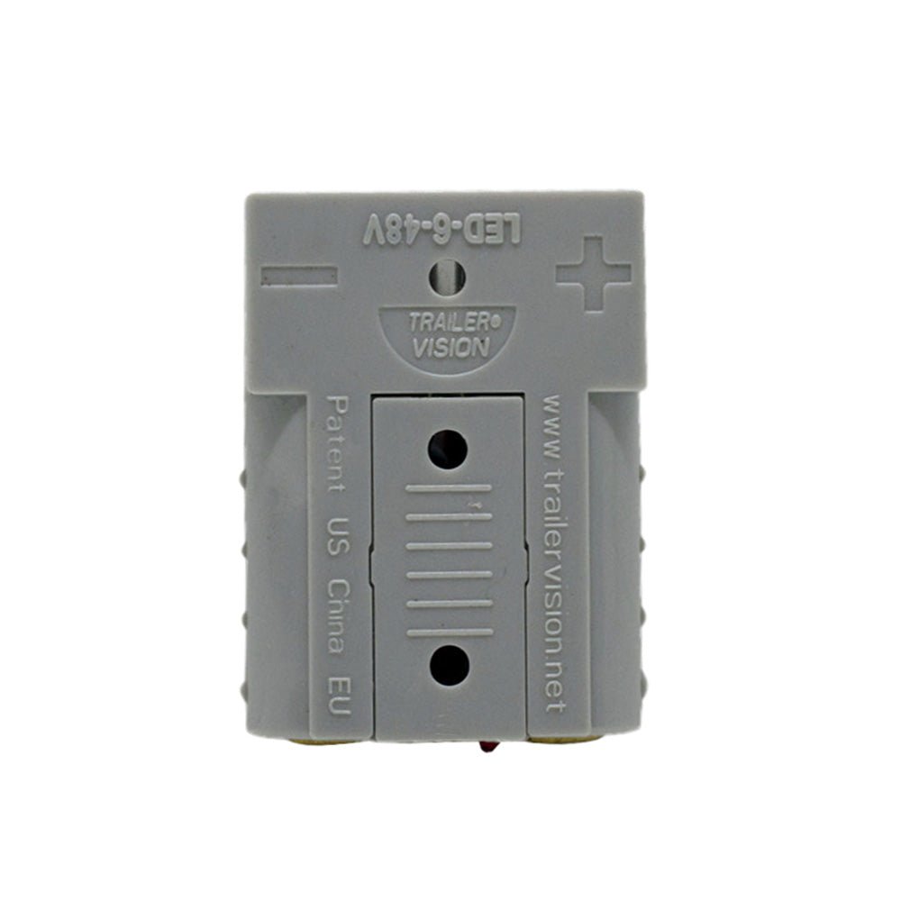 50A Grey Anderson Style Quick Screw Connector with Red LED Light