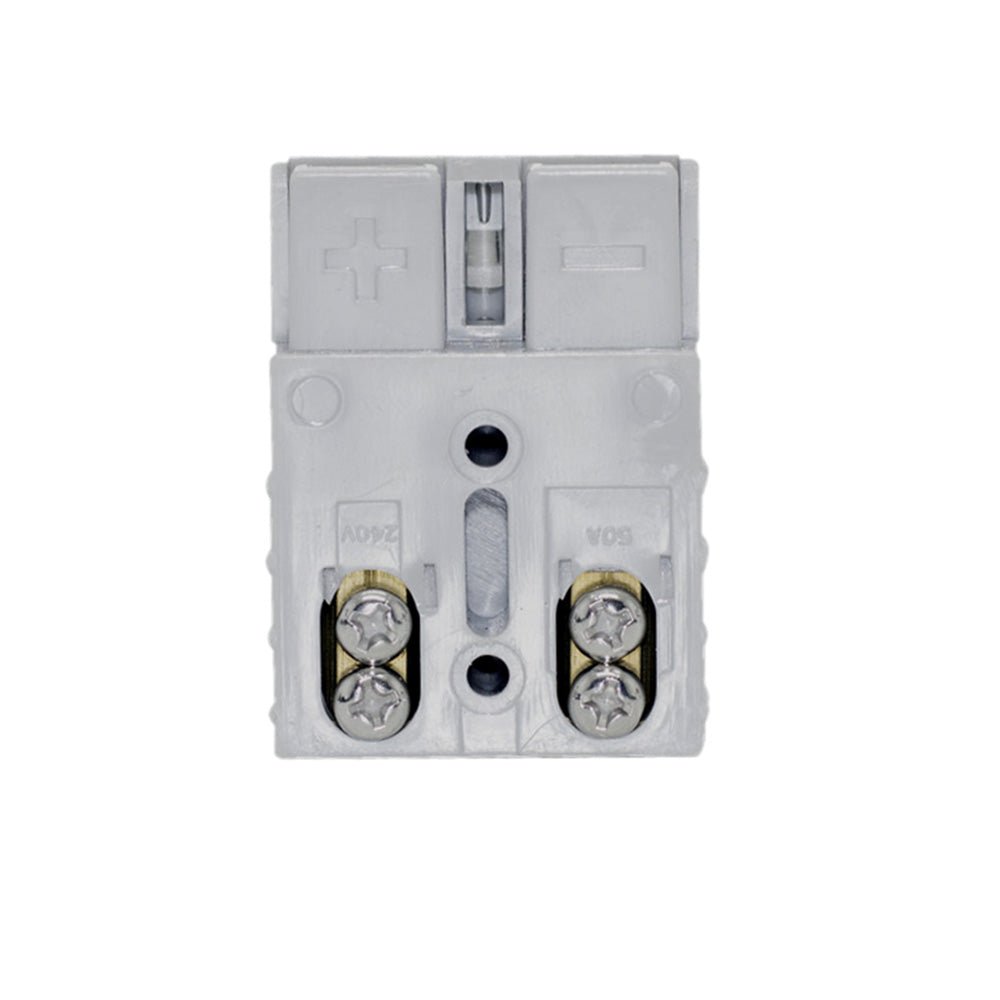 50A Grey Anderson Style Quick Screw Connector with Red LED Light