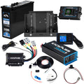 KickAss Smart 12V 120Ah Lithium Complete Dual Battery Kit with 1000W Inverter, 25A DCDC Charger, Display Panel, Tray & Wiring