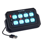 KickAss 12V/24V 8 Gang Wireless Switch Panel with Magnetic Charging Cradle - MKII