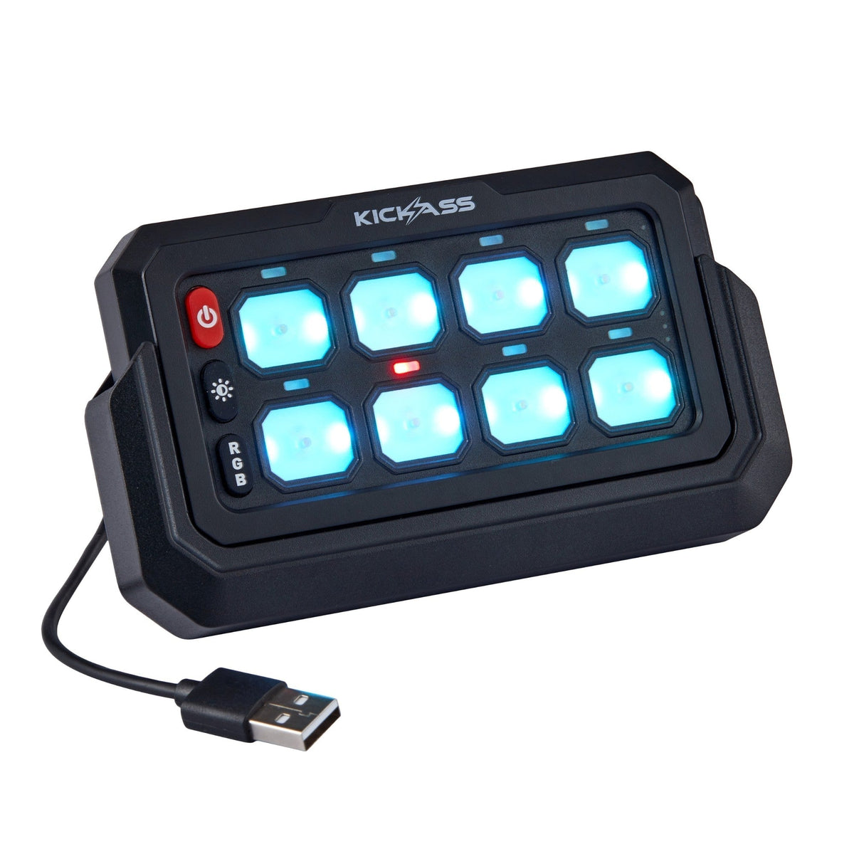 KickAss 12V/24V 8 Gang Wireless Switch Panel with Magnetic Charging Cradle - MKII