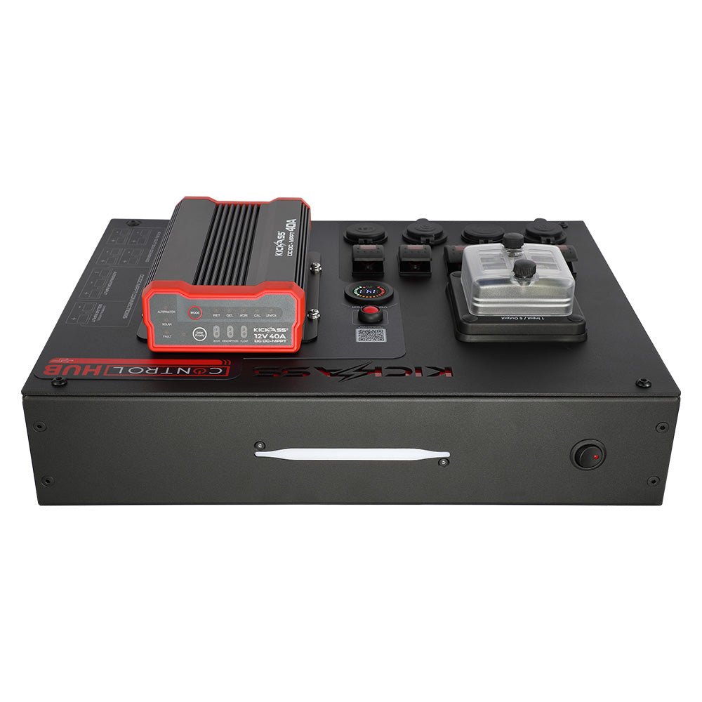 KickAss 12V Control Hub / Panel with 40A DCDC Charger