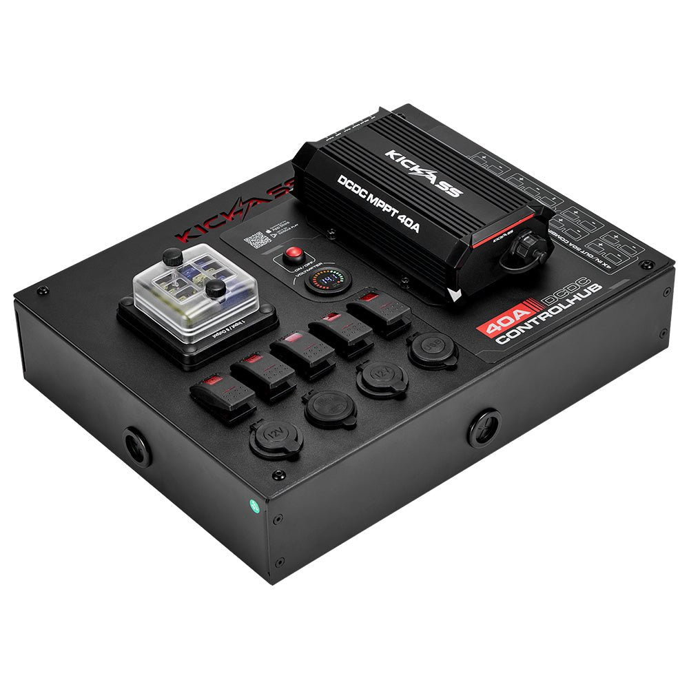KickAss 12V Control Hub / Panel with Smart 40A DCDC Charger + Integrated Bluetooth