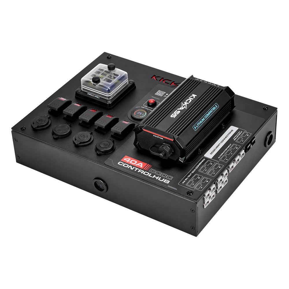 KickAss 12V Control Hub / Panel with Smart 40A DCDC Charger + Integrated Bluetooth
