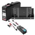 KickAss 12V 170Ah Slimline Deep Cycle AGM Battery Bundle with 22A Charger & Tray