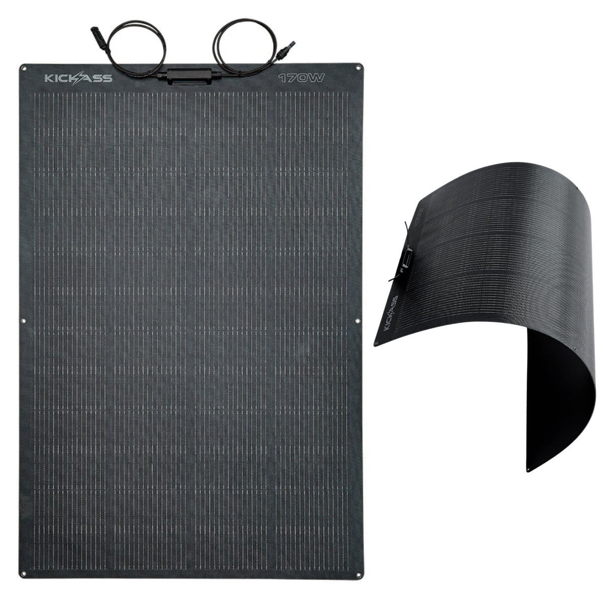 KickAss 170W Flexible ETFE Solar Panel Bundle with 20A MPPT Controller & 5m Anderson Extension Cable