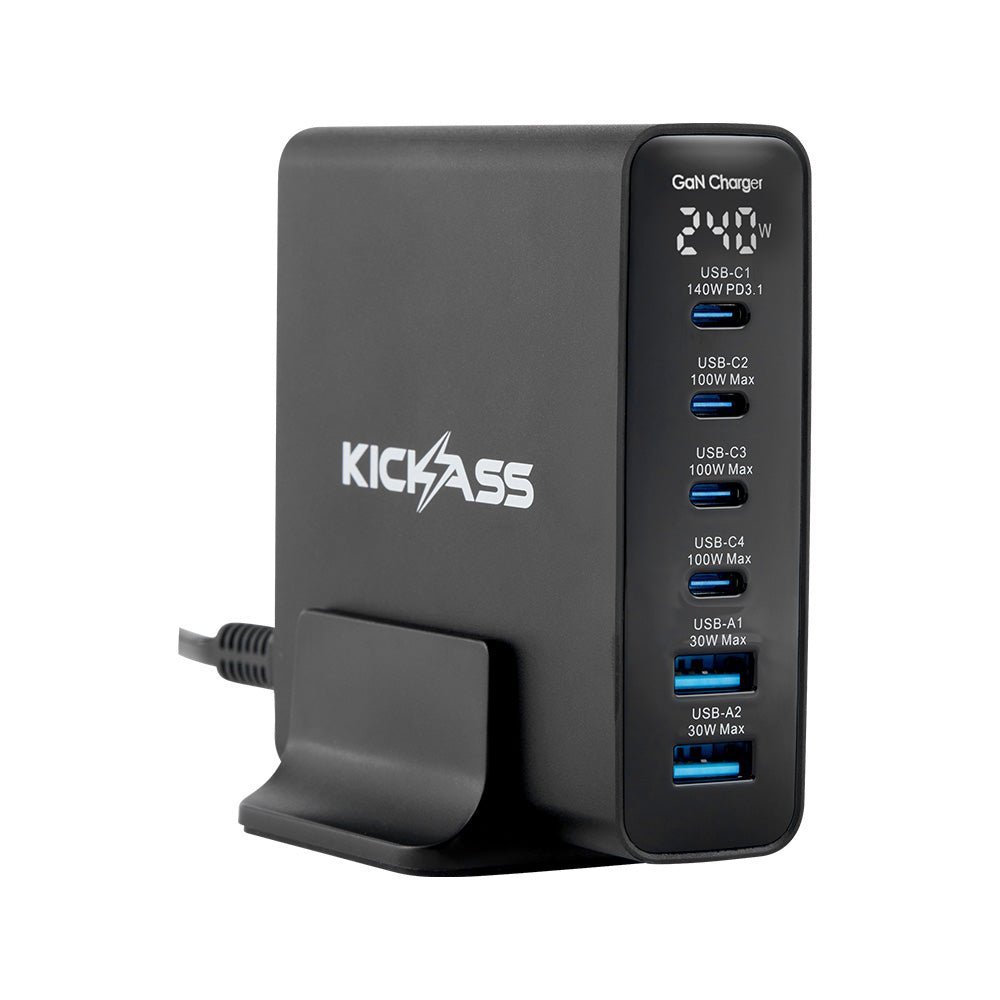 KickAss 240W GaN USB-C Charger + Portable Hanging Camping Fan Bundle