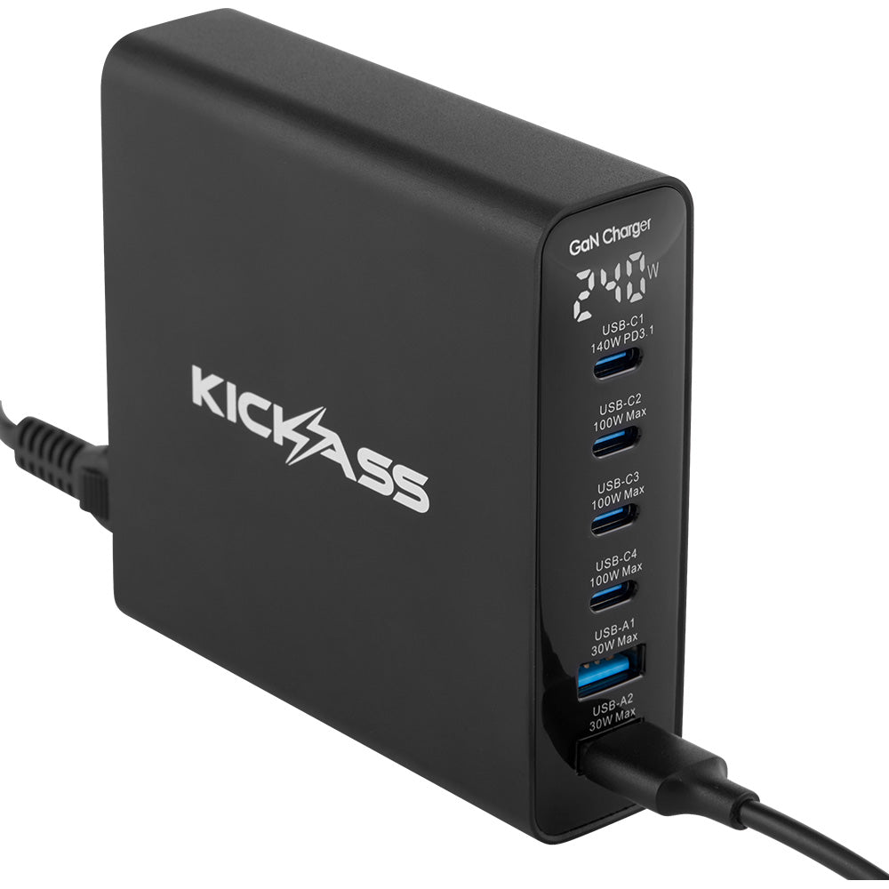 KickAss 240W GaN USB-C PD Fast Charger