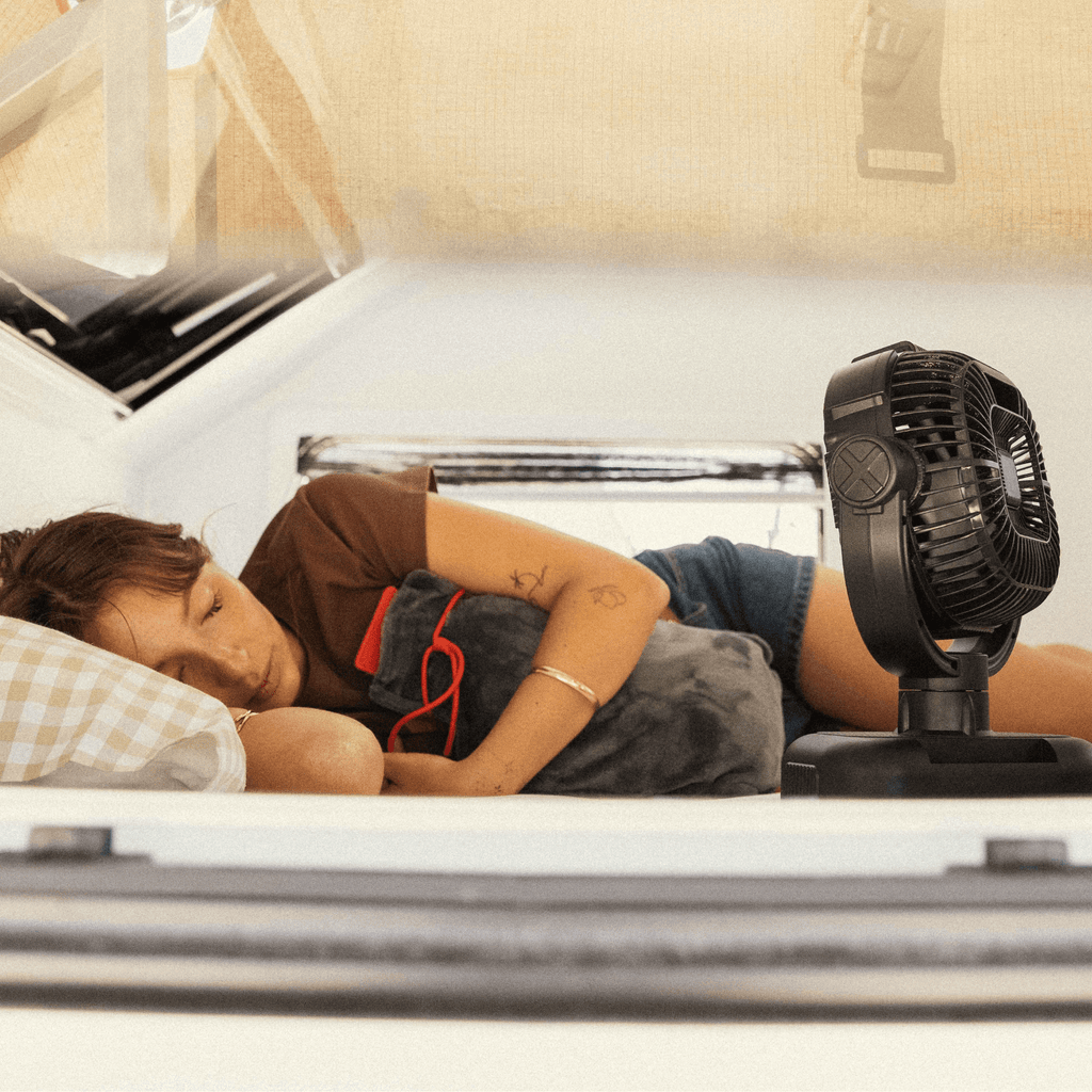 Kickass 360° Oscillating 20,000mAh Camping Fan with Power Bank & Light