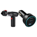 KickAss 4-in-1 Vacuum Cleaner + 100W USB-C/A Car Charger Bundle