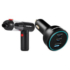 KickAss 4-in-1 Vacuum Cleaner + 100W USB-C/A Car Charger Bundle