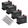 KickAss Four Smart 12V 230Ah Ultra-X Lithium Compact Battery Bundle with Linking Cables - 920Ah Total Capacity