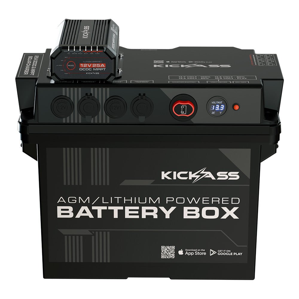 KickAss Battery Box with 25A DCDC Charger + Integrated Bluetooth