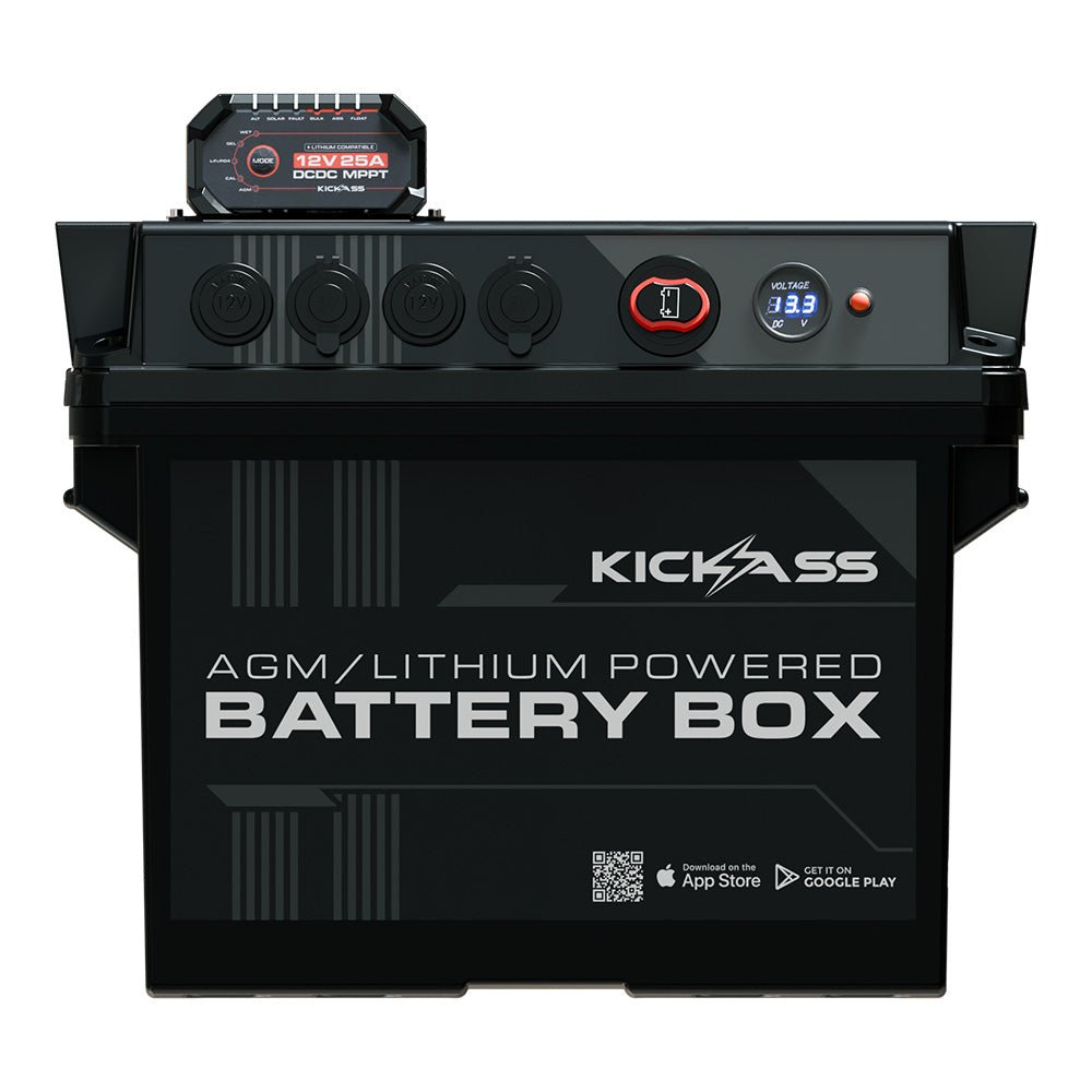 KickAss Battery Box with 25A DCDC Charger + Integrated Bluetooth
