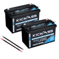 KickAss Twin Smart 12V 120Ah Lithium Battery Bundle with Linking Cables - 240Ah Total Capacity