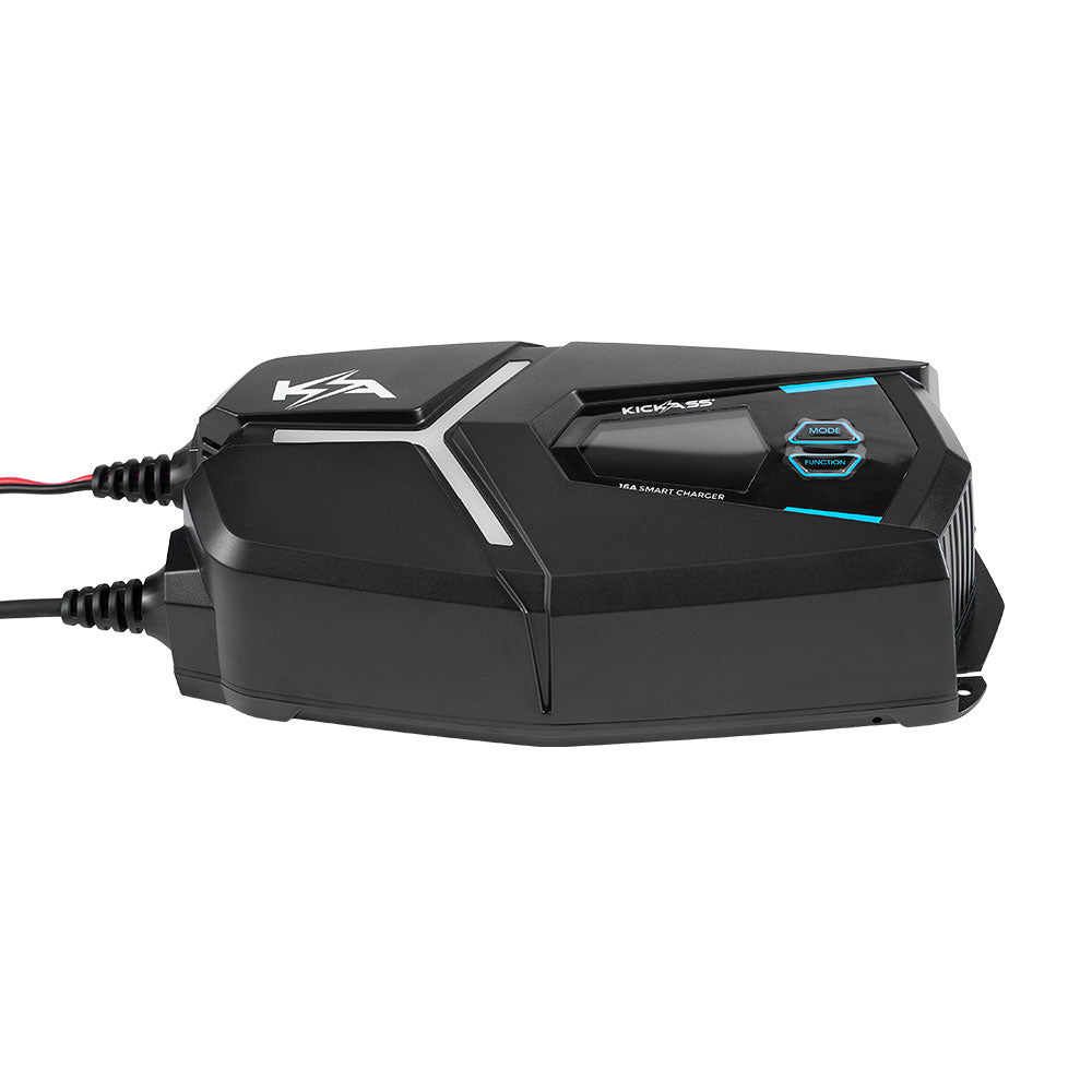 KickAss Flexicharge 12V 16A ACDC Smart Battery Charger For Lead Acid, AGM & Lithium Batteries