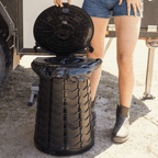 KickAss Large Portable Outdoor Pop Up Stool/Bin with Lid