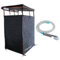 KickAss Shower Awning + 12V Camping Shower Bundle - Black & Orange