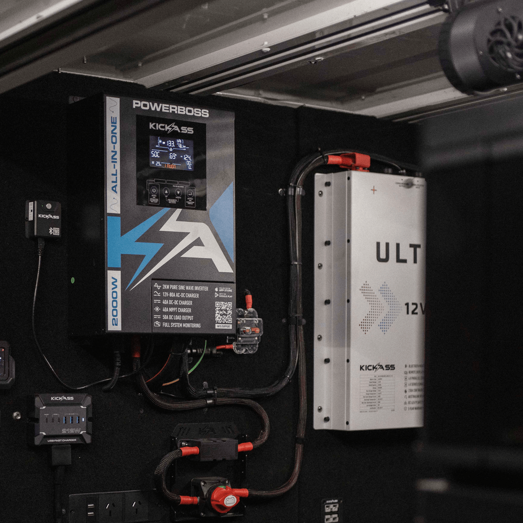 KickAss PowerBoss 2000W All-in-One Power System with Bluetooth and Plug & Play Kit