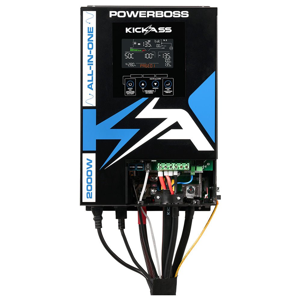KickAss PowerBoss 2000W All-in-One Power System with Bluetooth, Remote Display and Plug & Play Kit