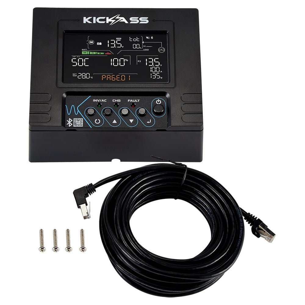 KickAss PowerBoss 2000W All-in-One Power System with Bluetooth, Remote Display and Plug & Play Kit