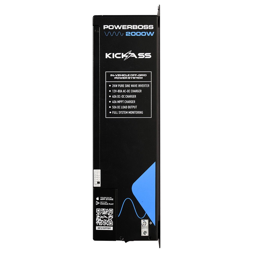 KickAss PowerBoss 2000W All-in-One Power System with Bluetooth, Remote Display and Plug & Play Kit