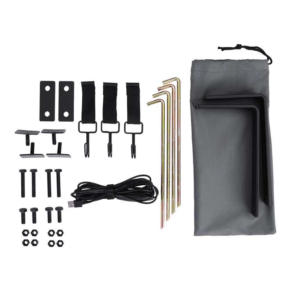 KickAss Premium LEFT Fold-Out Shower Tent Awning and Camping Change Room with LED lighting
