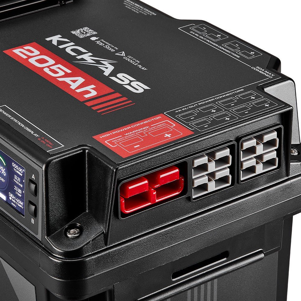 KickAss Smart 205Ah Lithium Battery Box Power Station with 40A DCDC Charger + Integrated Bluetooth