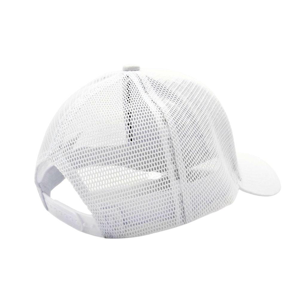 KickAss Snapback Trucker Cap - All White with White KA logo