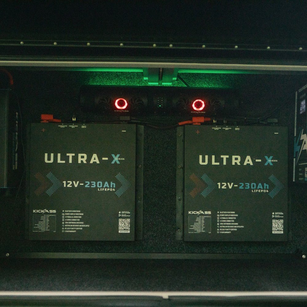 KickAss Smart 12V 230Ah Ultra-X Lithium Slimline Deep Cycle Battery LiFePO4