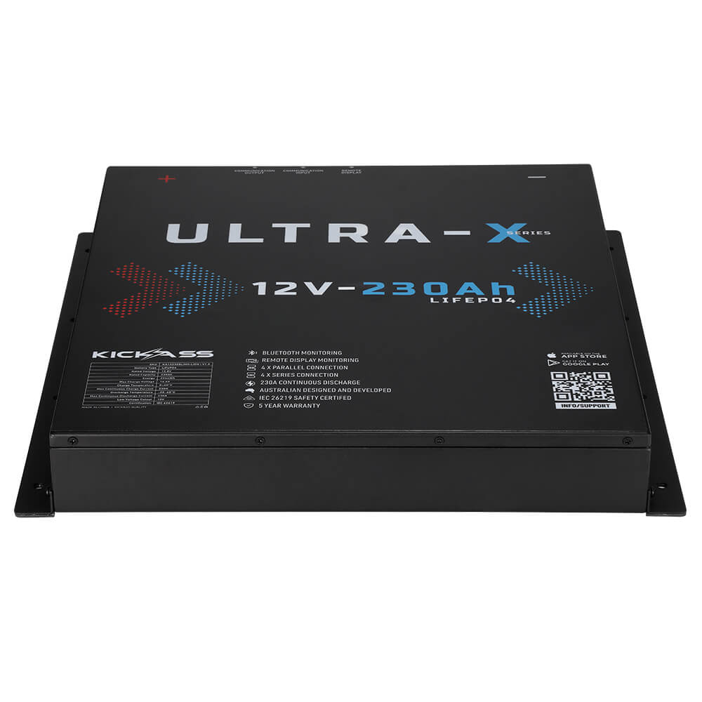 KickAss Smart 12V 230Ah Ultra-X Lithium Slimline Deep Cycle Battery LiFePO4