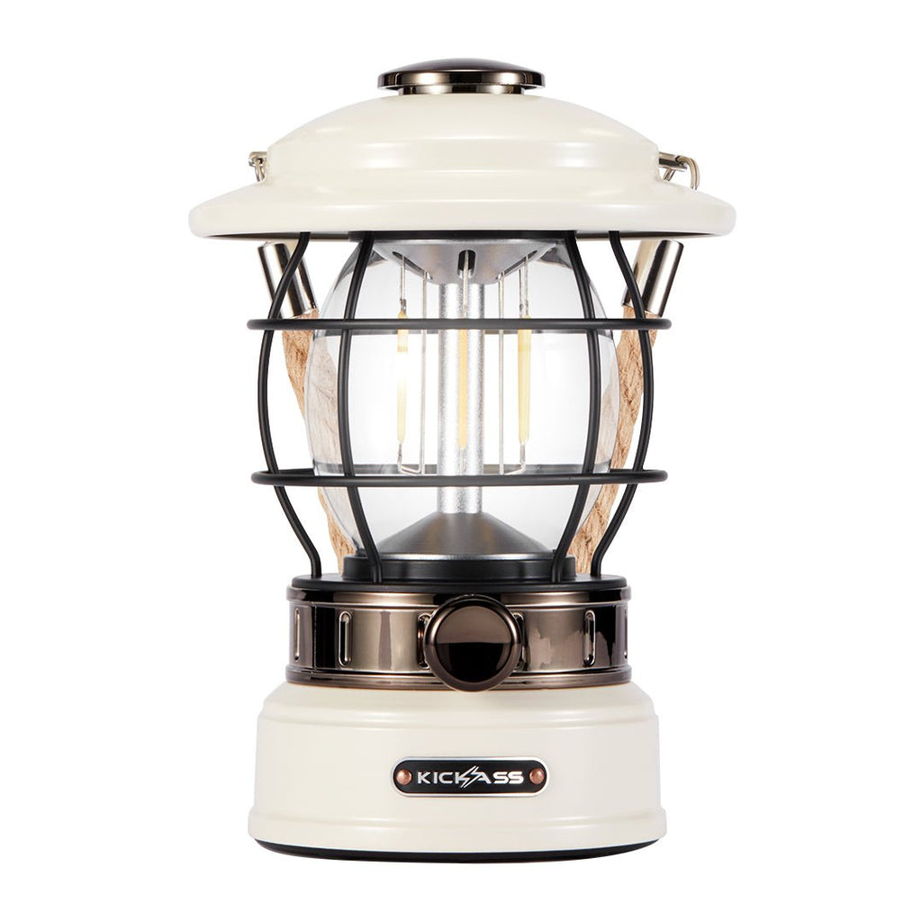 KickAss Vintage Camping Lantern - White