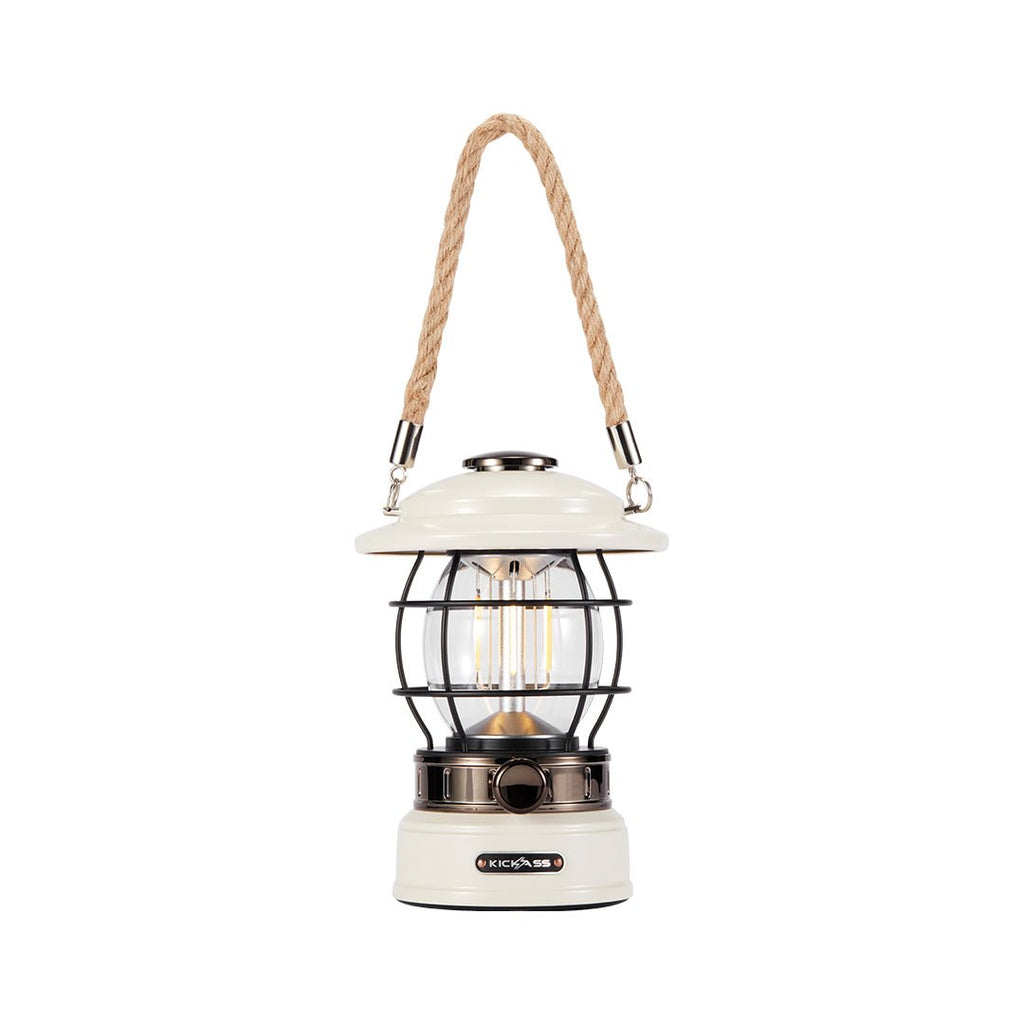 KickAss Vintage Camping Lantern - White