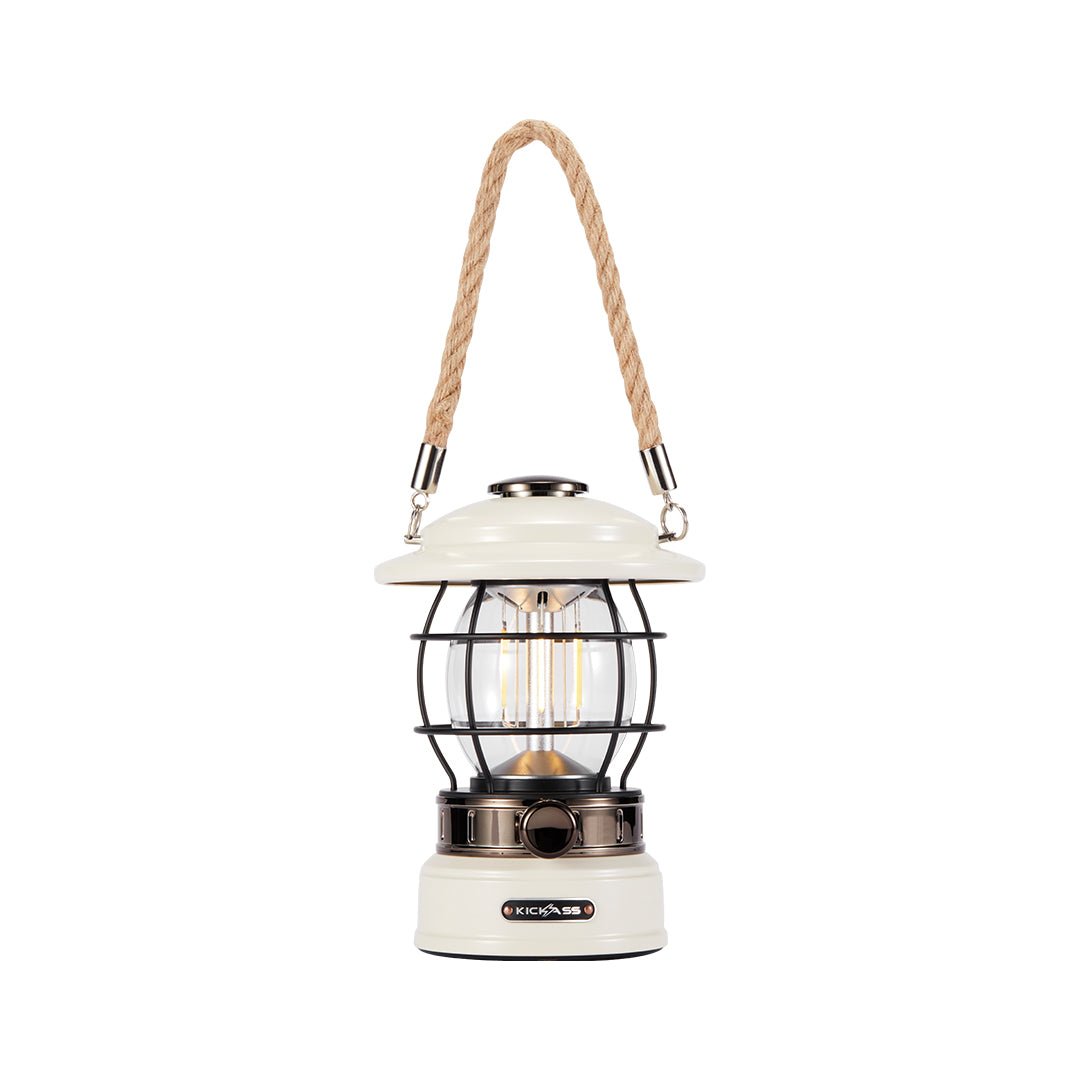 KickAss Vintage Camping Lantern - White