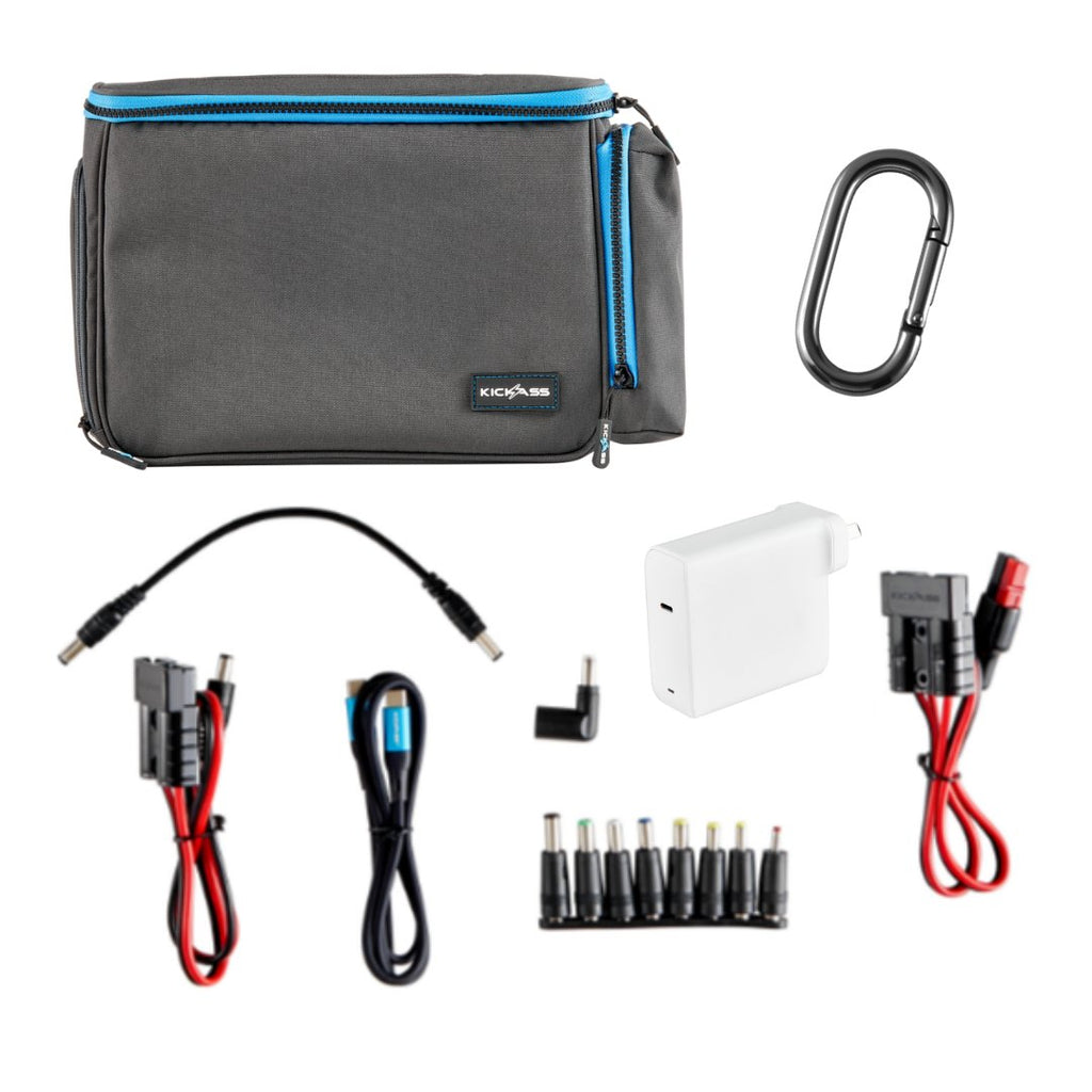 KickAss KickCharge Powerhub Portable Power Pack for Camping - 30Ah / 380Wh