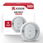 Kidde 20SD10-V Detect Smoke Alarm, 10-Year Battery, Photoelectric Sensor, Voice Alerts