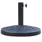 13kg Round Resin Garden Parasol Base for 38mm or 48mm Umbrella Poles, Bronze Tone