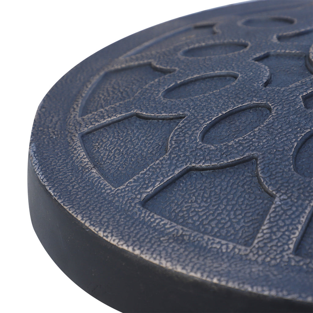 13kg Round Resin Garden Parasol Base for 38mm or 48mm Umbrella Poles, Bronze Tone