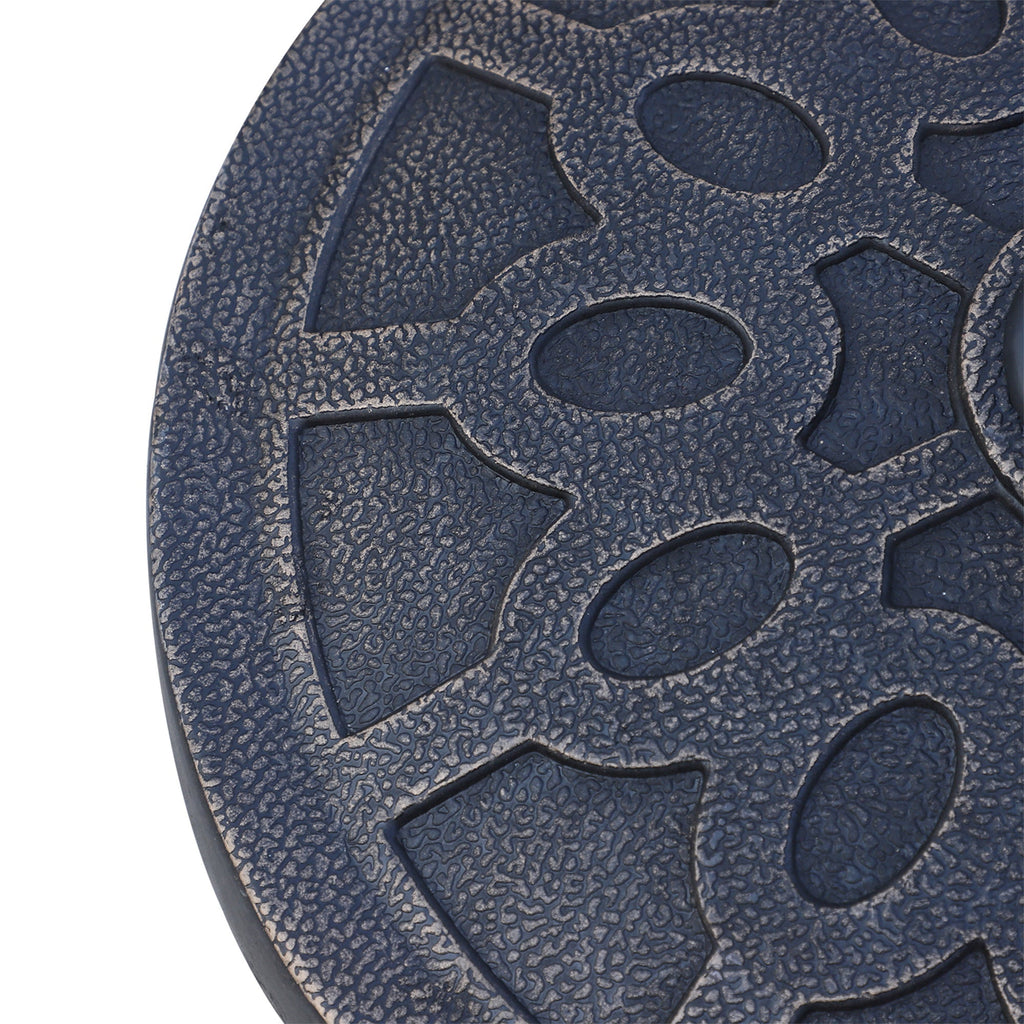 13kg Round Resin Garden Parasol Base for 38mm or 48mm Umbrella Poles, Bronze Tone