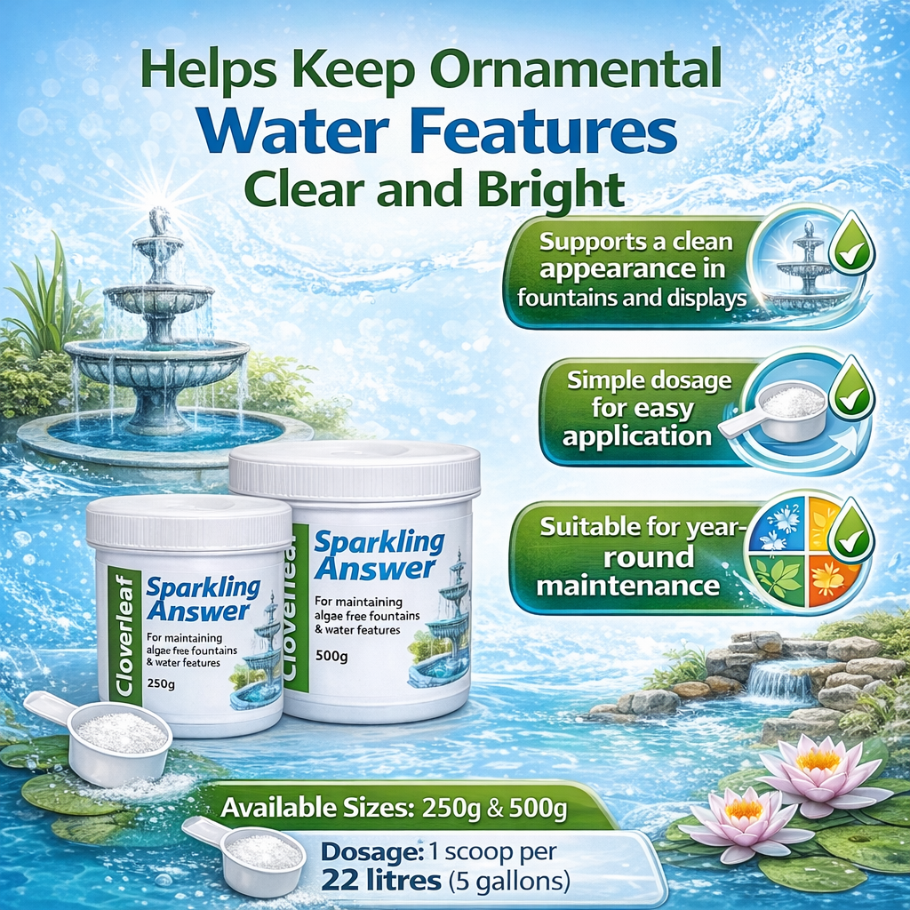 Cloverleaf Sparkling Answer 250g | 500g Clean Ornamental Water Treatment