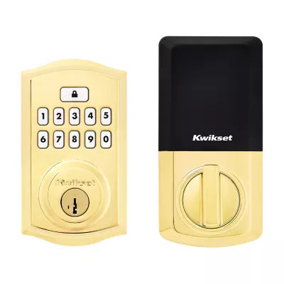 kwikset brass keyless entry lock