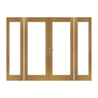 La Porte Pre-Finished Sidelight for External Oak French Doors 1953 x 590mm