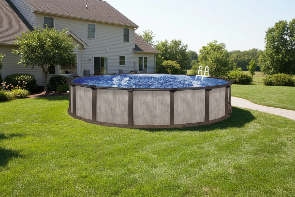 18' x 52" Round Lagoon Luxe Hybrid Above Ground Pool