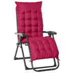Reclining Zero Gravity Chair w/Adjustable Backrest, Removable Cushion & Headrest, Wine Red