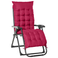 Reclining Zero Gravity Chair w/Adjustable Backrest, Removable Cushion & Headrest, Wine Red