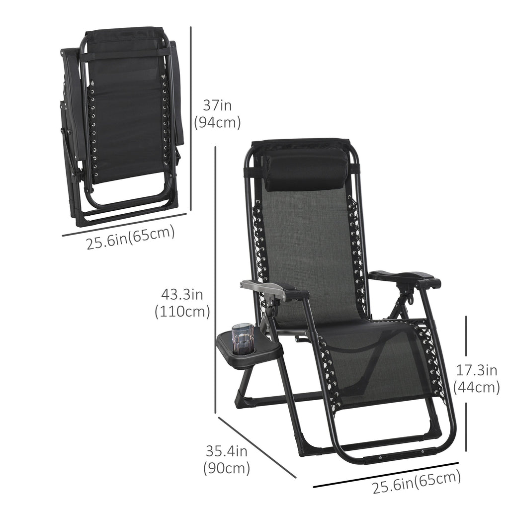 Reclining Zero Gravity Chair w/Adjustable Backrest, Removable Cushion & Headrest, Wine Red