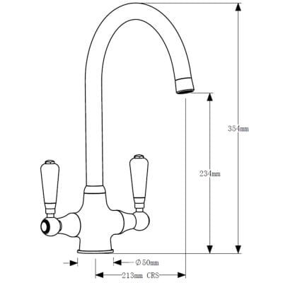 Elbe Monobloc Kitchen Mixer Tap Brushed Nickel