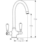 Elbe Monobloc Kitchen Mixer Tap Brushed Nickel