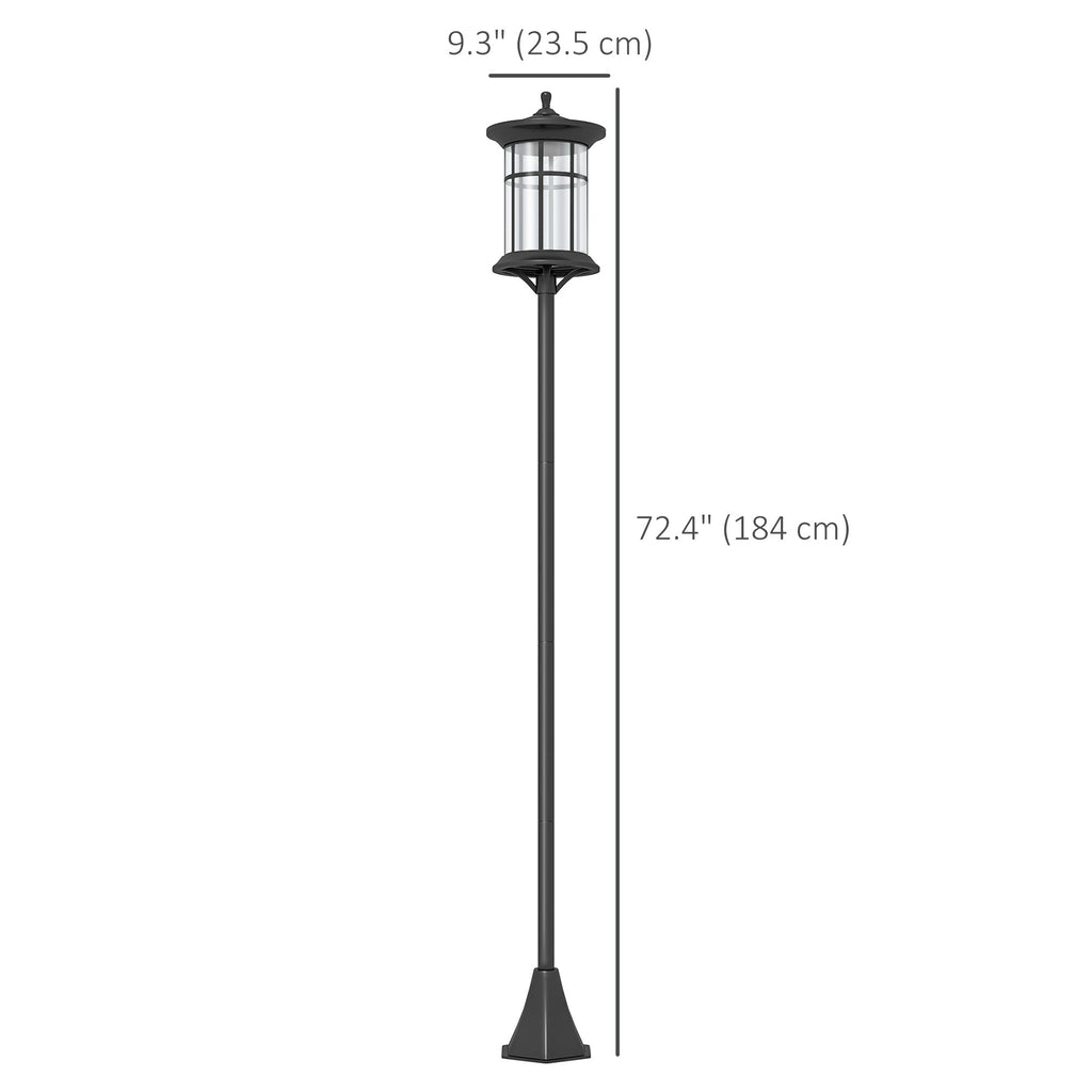 72" LED Outdoor Street Light, Waterproof IP44 for Patio, Garden, Backyard, Cool White